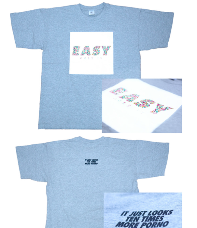 Easy Does it Tee Shirt Grey Sticker
